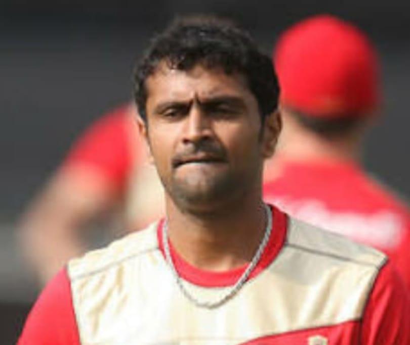 Akhil close-up in RCB kit