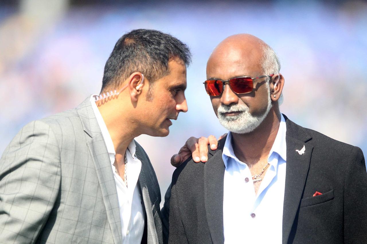 Vijay R Bharadwaj at stadium commentary