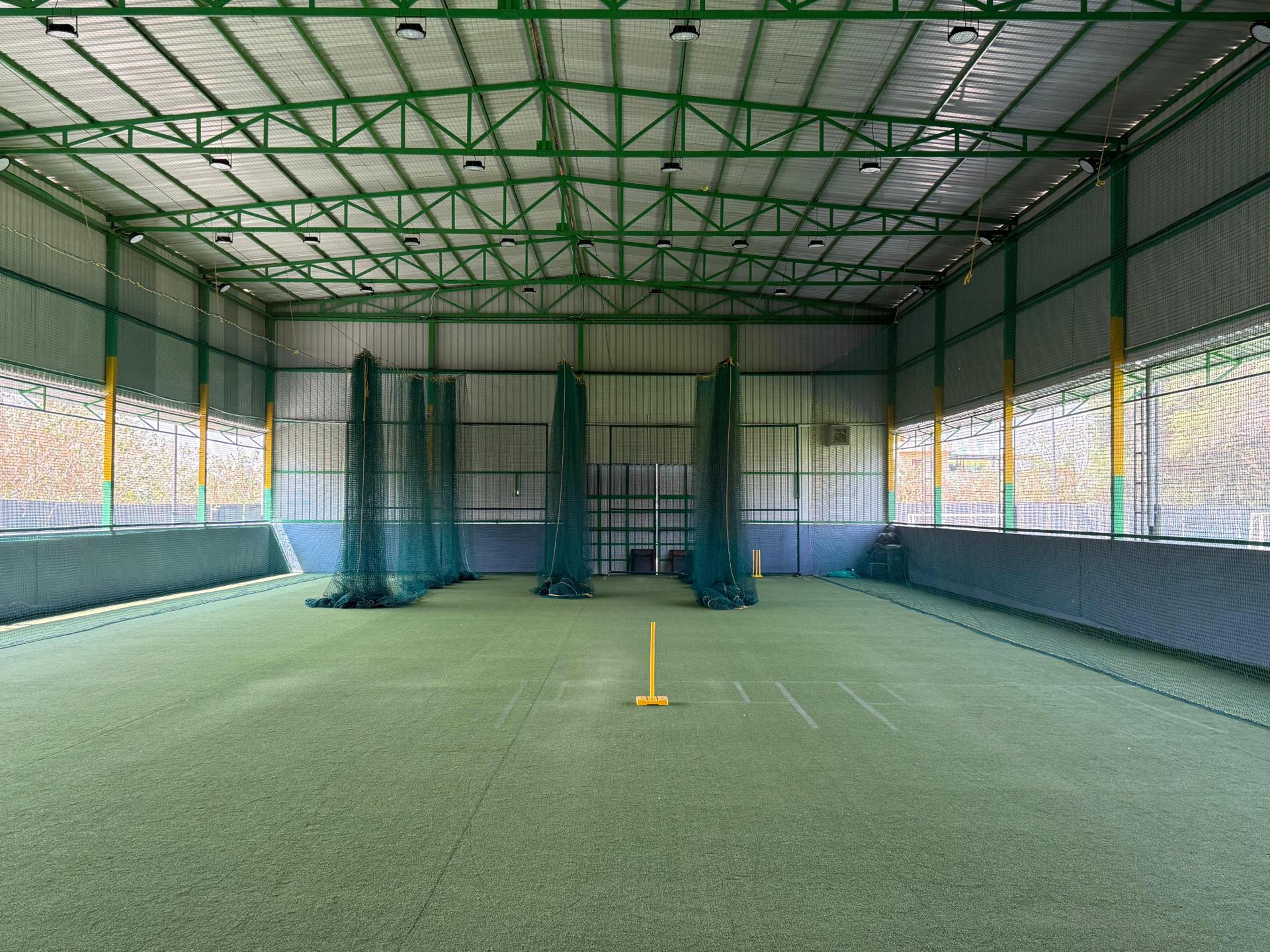Indoor centre — net stalls stacked